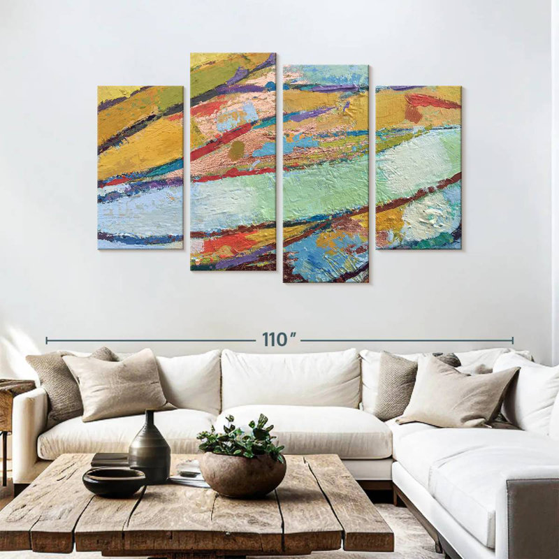 Avery Textured Abstract Colors, 54" H x 84" W