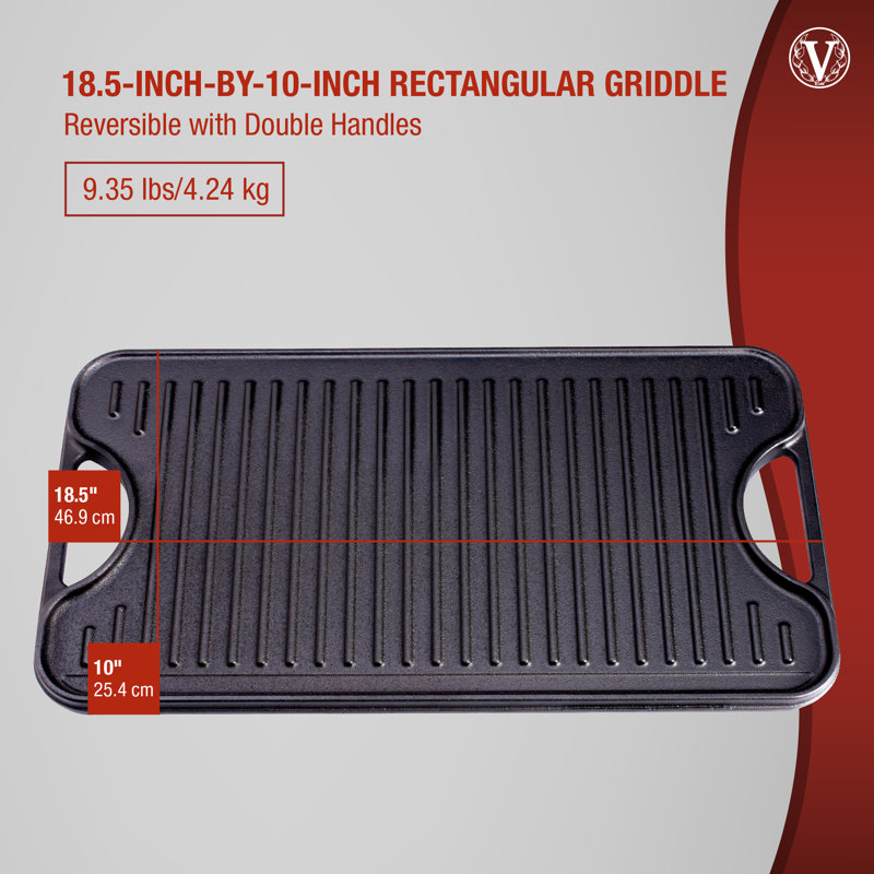 18.5'' Cast Iron Reversible Grill / Griddle
