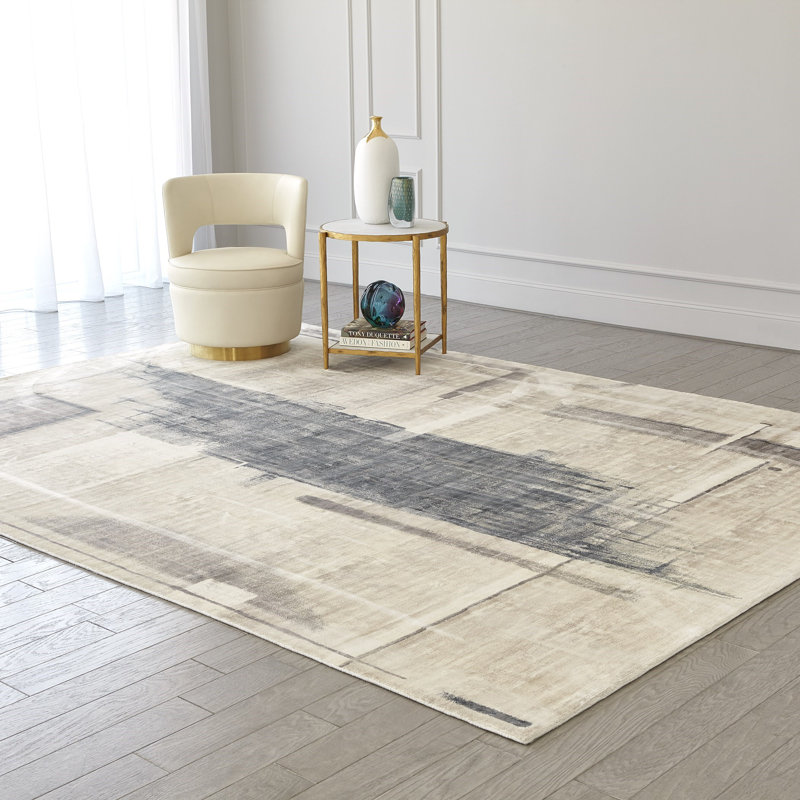 Art Rug-Grey, Rectangle 9' x 12'