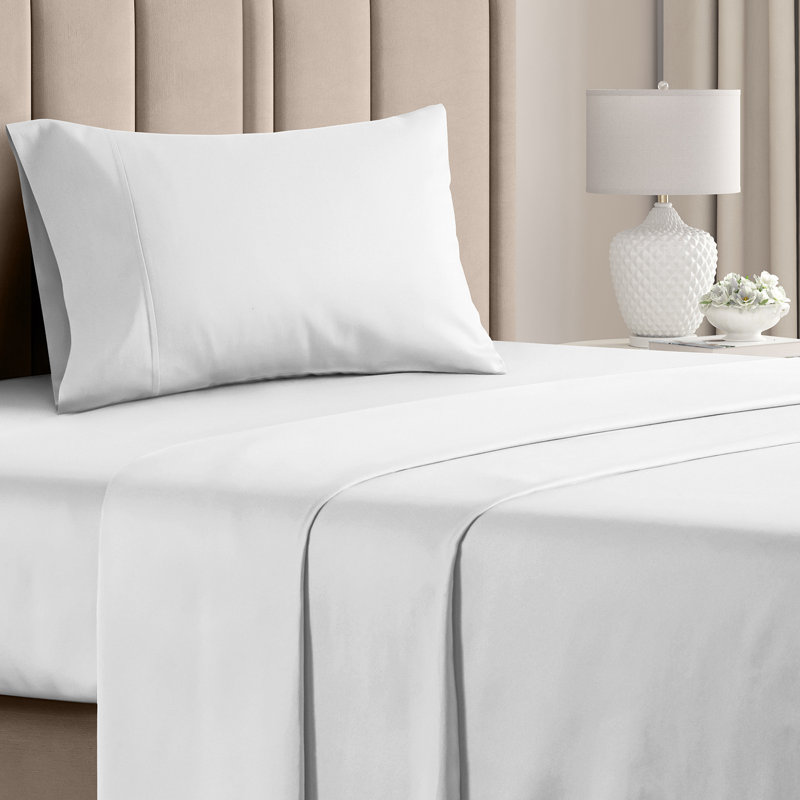 White Split King Microfiber 5-Piece Sheet Set for Kids
