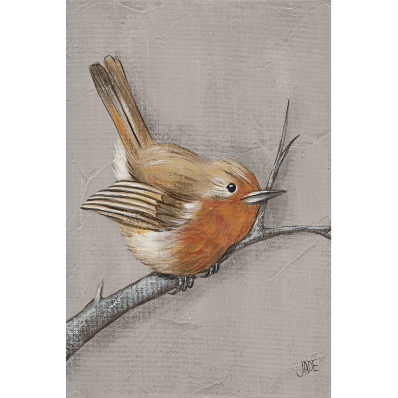 Winter Bird II by Jade Reynolds - Painting Print, Wrapped Canvas, 76cm H x 51cm W