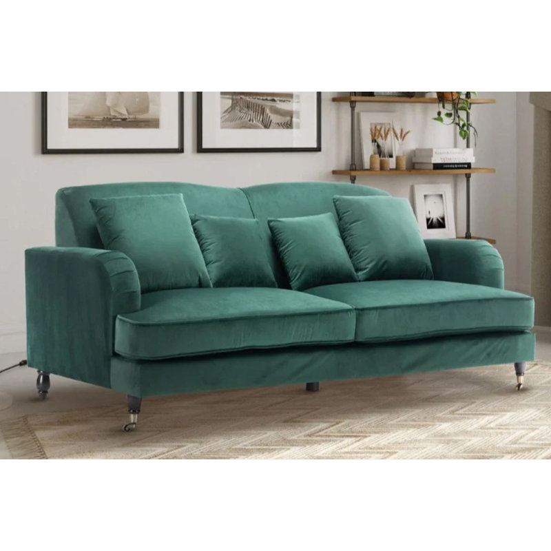 Penermon Roll Arms Sofa, Bottle Green, 2
