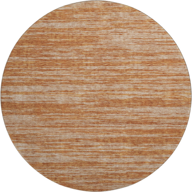Premium Machine Washable Prisco Copper Rug, Round 8'