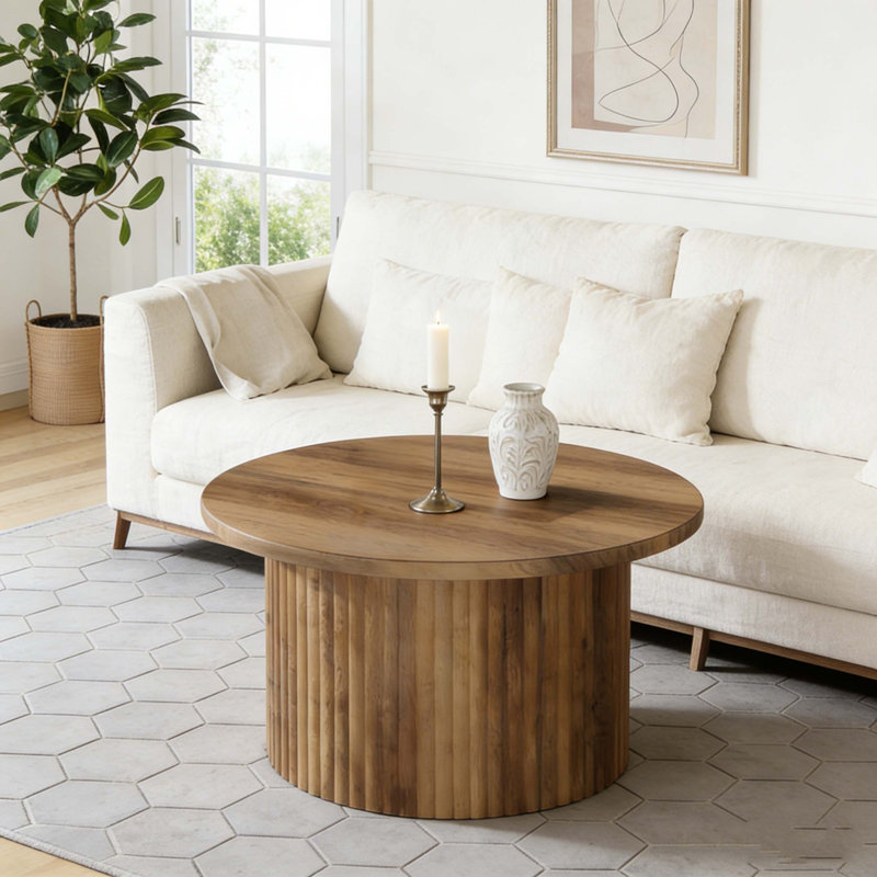 Farmhouse Circle Center Table Sofa Side Table
