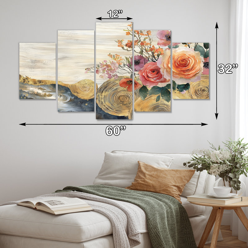 Goodwin - Assorted Bouquets Wall Art - Ensemble de décoration murale traditionnelle