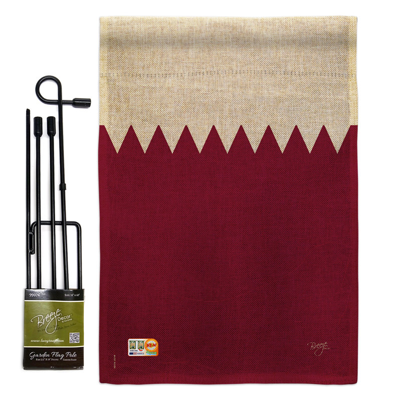 Qatar la nationalité du monde à impressions de polyester de 2 côtés 19 x 13 po ensemble de drapeau