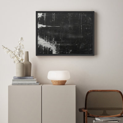 Reproduction d'art encadrée abstraite pour décoration intérieure moderne - 11 po x 14 po