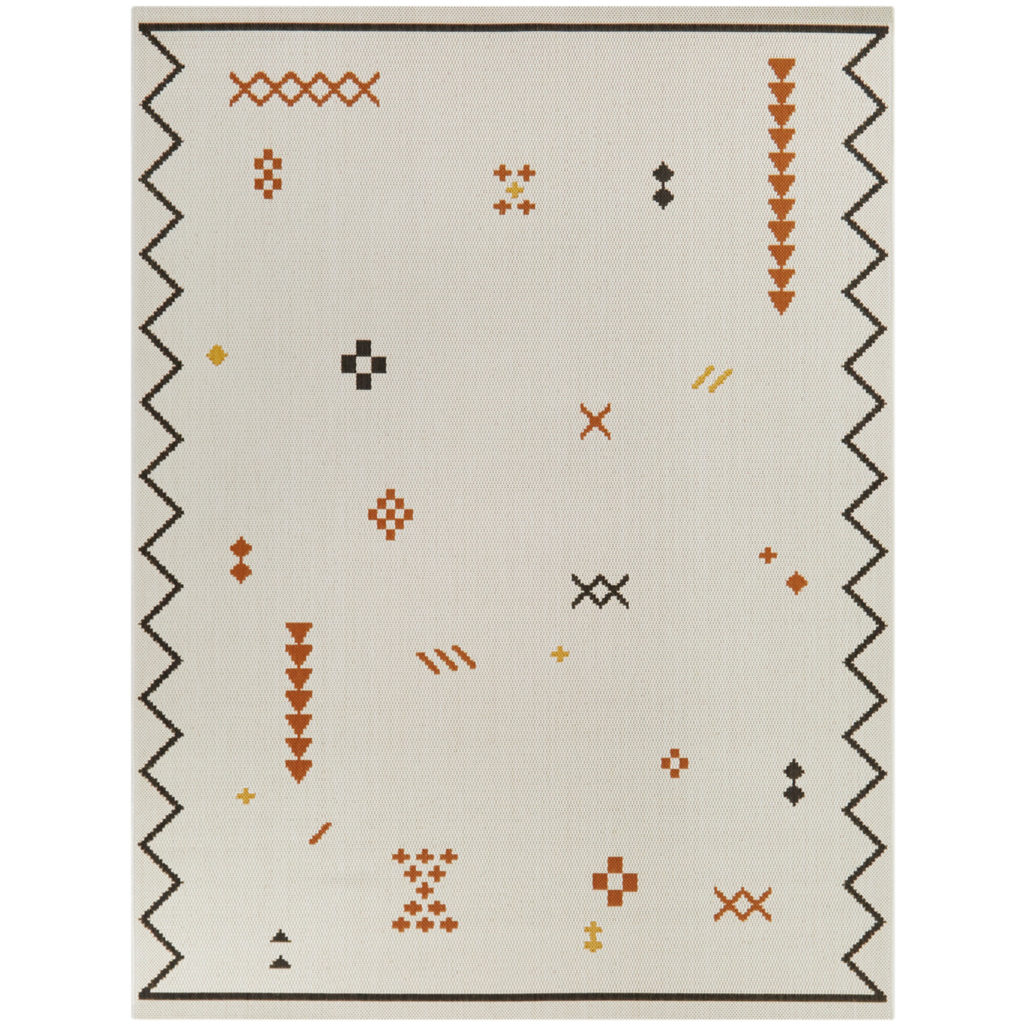 Balta Rugs Rosalind Orange Contemporary Tribal Indoor/Outdoor Area Rug ...