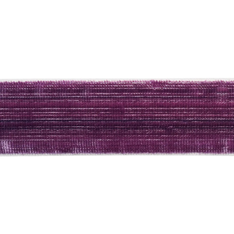 Ruban de velours étroit Gaspard, Aubergine