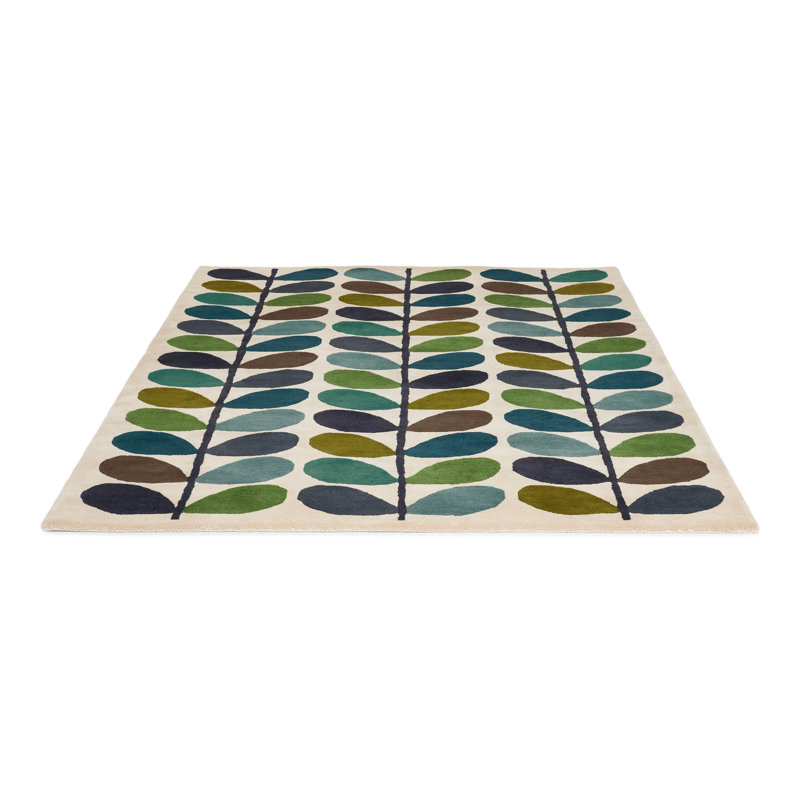 Hand Tufted Wool Floral Area Rug, Rectangle 8'2" x 11'6"