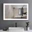 Miroir de salle de bain à DEL avec cadre noir mat Cristianna-624677510
