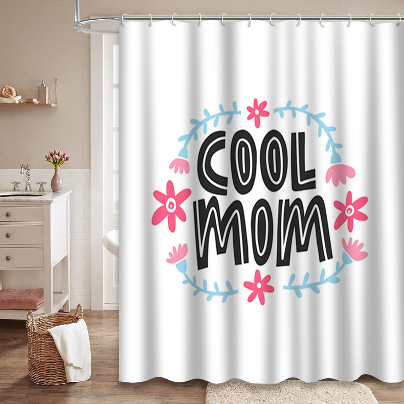 Rideau de douche avec 12 crochets, L 72 po x l 78 po