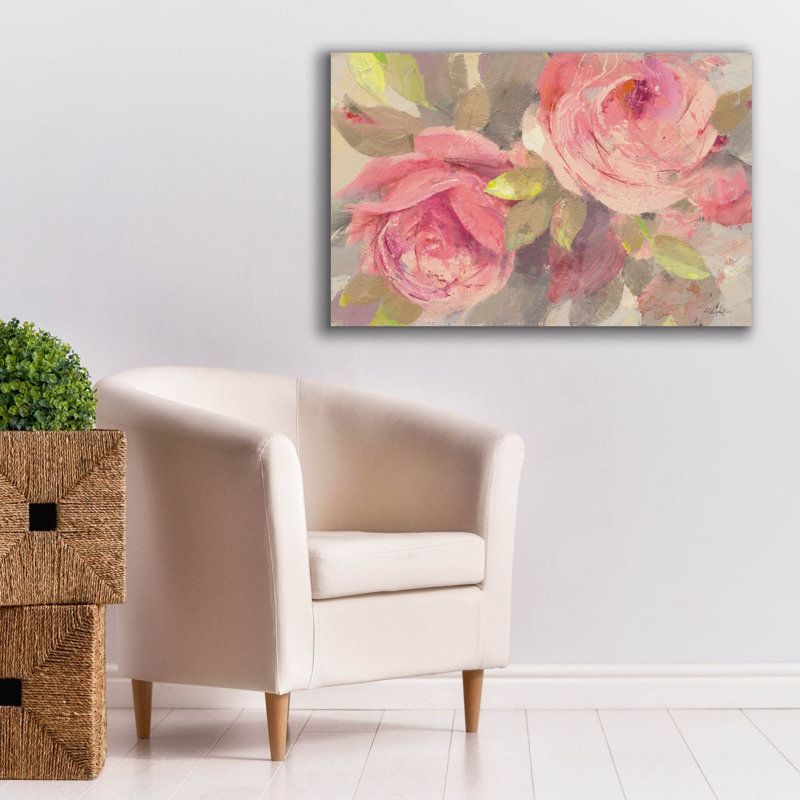 «Epic Graffiti» «June Roses 2» par Albena Hristova, art mural sur toile, H 26 po x l 40 po