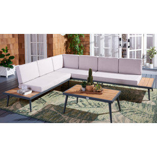Gherlein 47.04" Wide Outdoor Symmetrical Patio Conversation Sets with Cushions