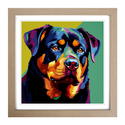Rottweiler Pop - Framed Print