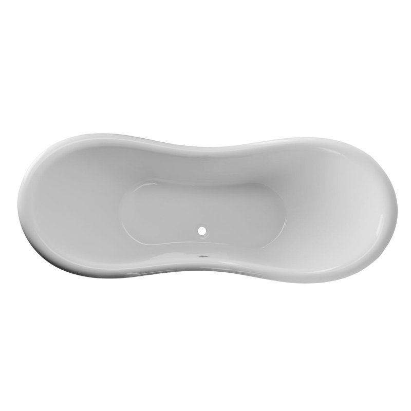 Florence 68.75'' x 28.50'' Soaking Acrylic Bathtub, White