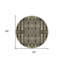 Tapis rond 8 po taupe et beige