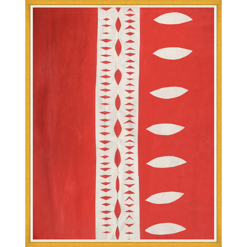Striped Abstract 2 Print by Paule Marrot, Gold Framed, 54" H x 43" W x 1.25" D