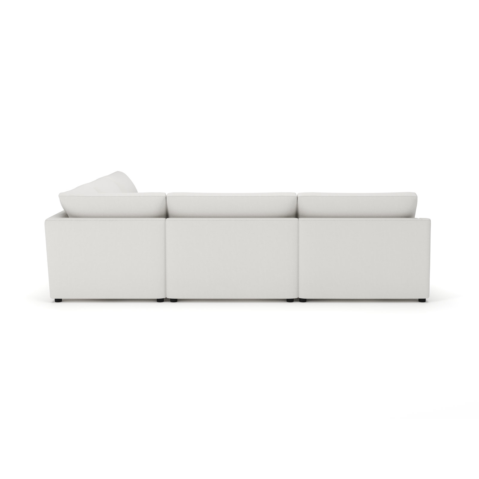 Essex Chaise Sectional, Macarena Beige Basketweave Fabric