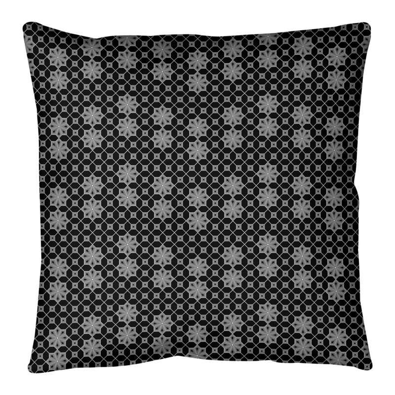Coussin de sol Katelyn Elizabeth, 36 po x 36 po, Noir