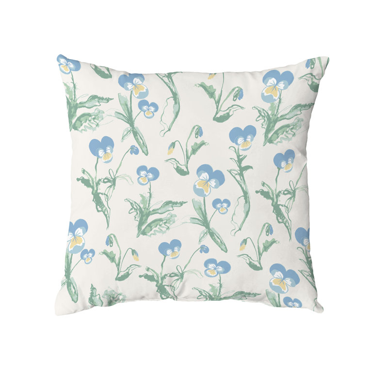  Housse de coussin carré et insert, Bleu, 16" x 16"