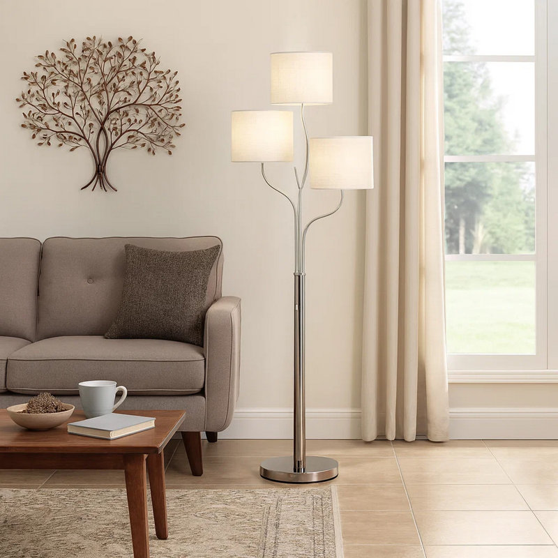 Joelina Nickel Floor Lamp