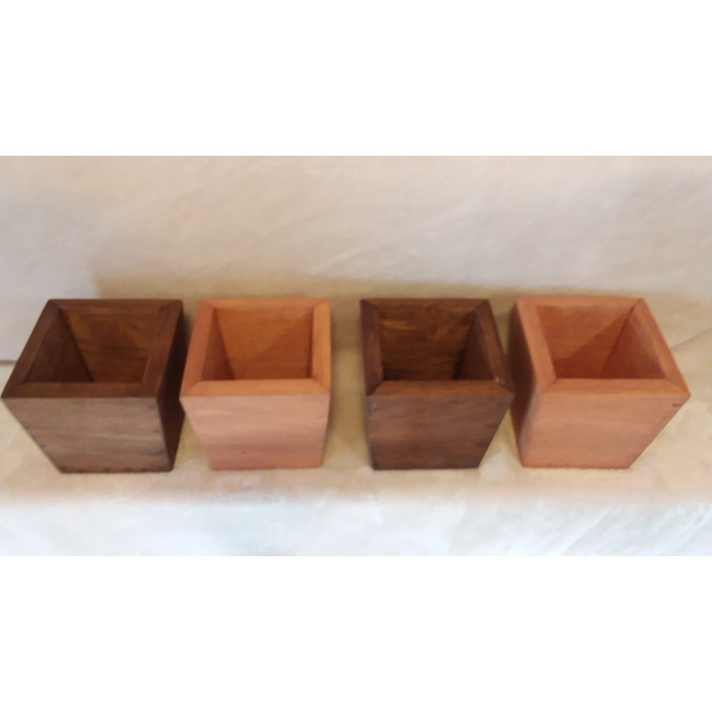 Ahmer Handmade Wood Pot Planter