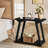 Farmhouse Narrow Side Table, Solid Wood End Table With 2-tier Storage-295733402-300707511