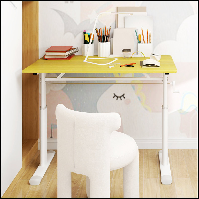 Bureau d'étude à hauteur réglable pour enfants et adultes, bureau à domicile multifonctionnel, design compact et ergonomique