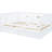 Full Size Daybed With Fence Guardrails & 2 Drawers, Easily Split Into Beds, White Drawers And Guardrails, Splits 2,-69591225-69591226