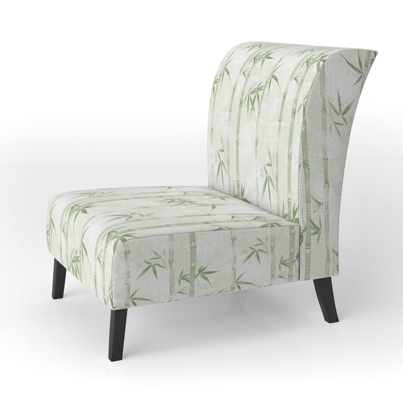 Chaise rembourrée en velours Coastal, Pantoufle sans accoudoirs