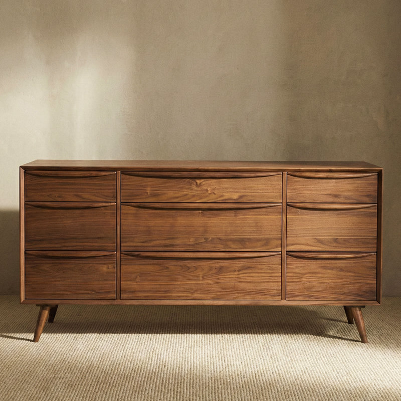 Cura 71" 9-Drawer American Black Walnut Dresser