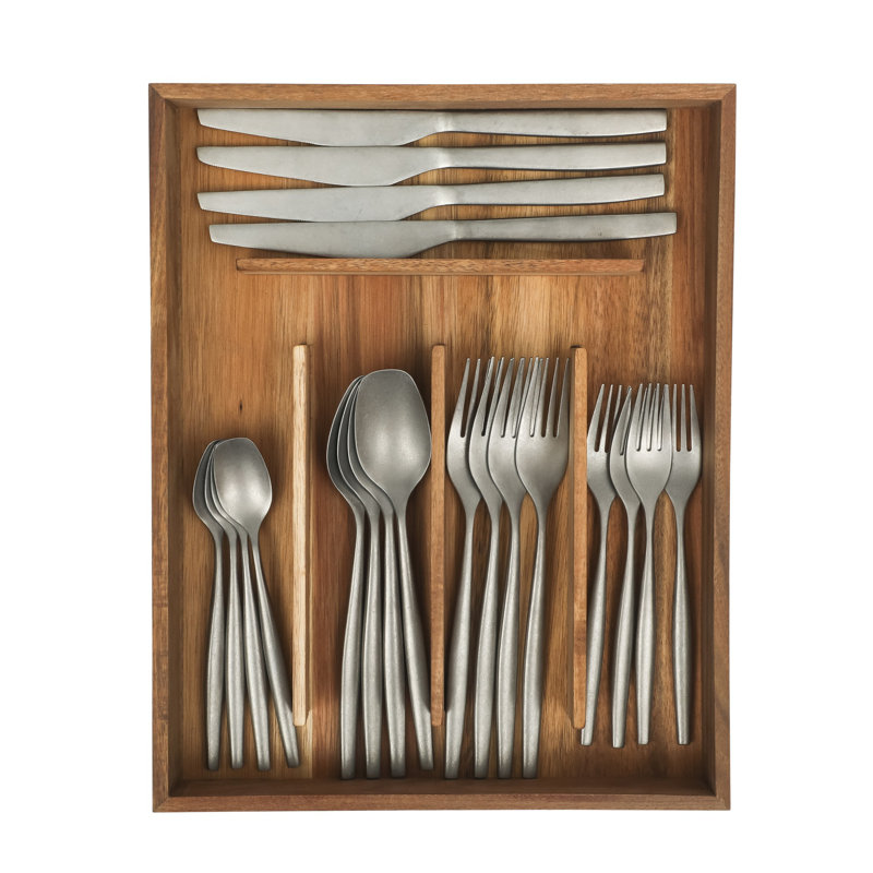 Ensemble de couverts 20 pièces en acier inoxydable 18/10 avec ustensiles de cuisine Bloomhouse, Argent argent