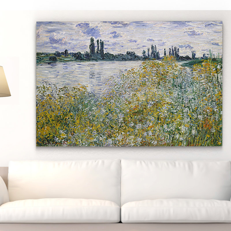 « le fleurs near theuil », impression, H 18 po x l 27 po x P 1,5 po, Pas de tapis, Toile tendue