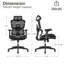 Chaise de bureau ergonomique, chaise de travail en filet inclinable avec support lombaire-129509024