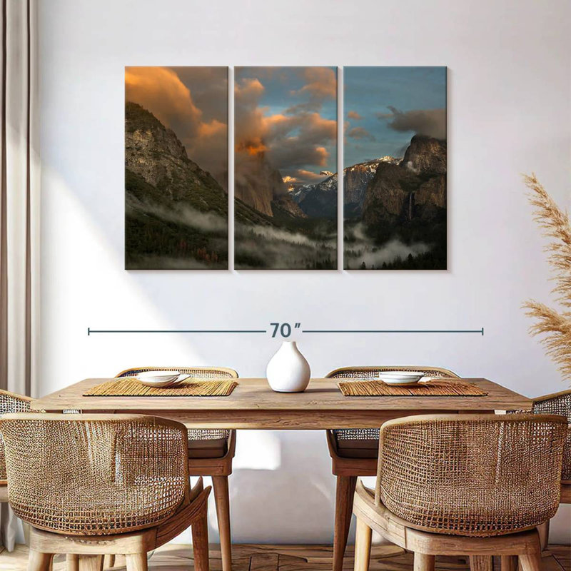 Alvord Yosemite ciel nuageux, H 36 po x l 57 po
