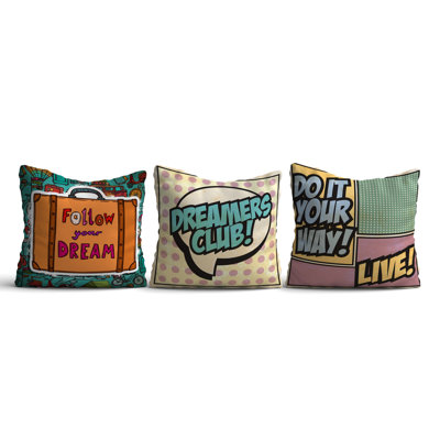 Housse de coussin en polyester / coton