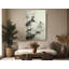 Art mural asiatique, peinture à l'encre de bambou sur toile - Montagnes brumeuses de style japonais, décor zen noir et blanc pour maison minimaliste ou studio de yoga-515006380
