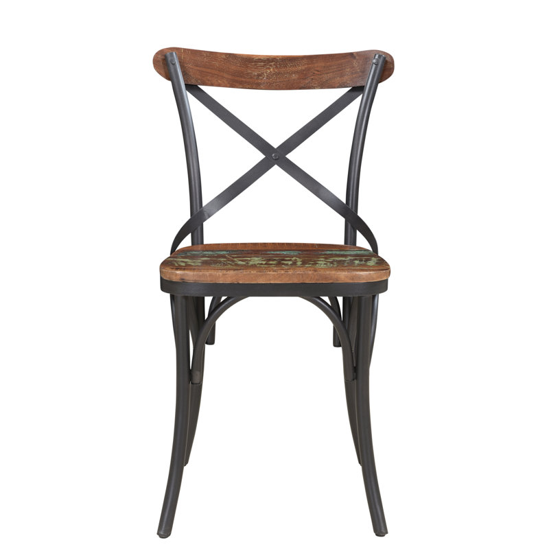 Jaydynn Cross Back Side Chair in Orange/Black