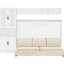 Lit escamotable blanc pleine grandeur avec lit, tablettes et - Facile à assembler, option de rangement peu encombrant, conception économique pour les petits espaces-742757382-742757381