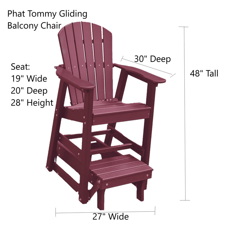 Fauteuil coulissant Phat Tommy, Rouge foncé