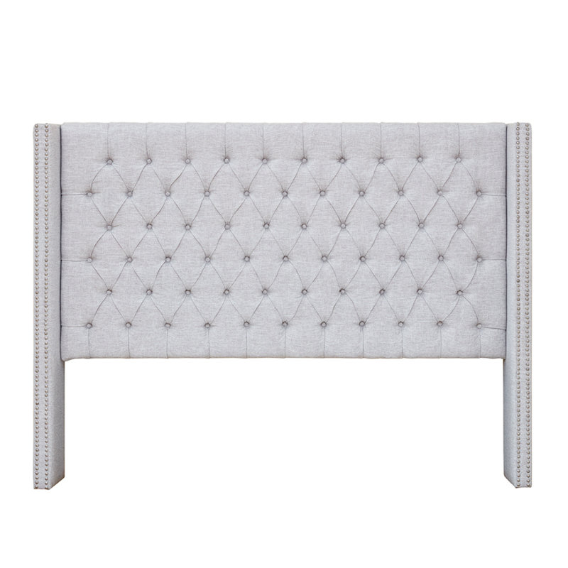 Upholstery Headboard Grey Queen, Gray