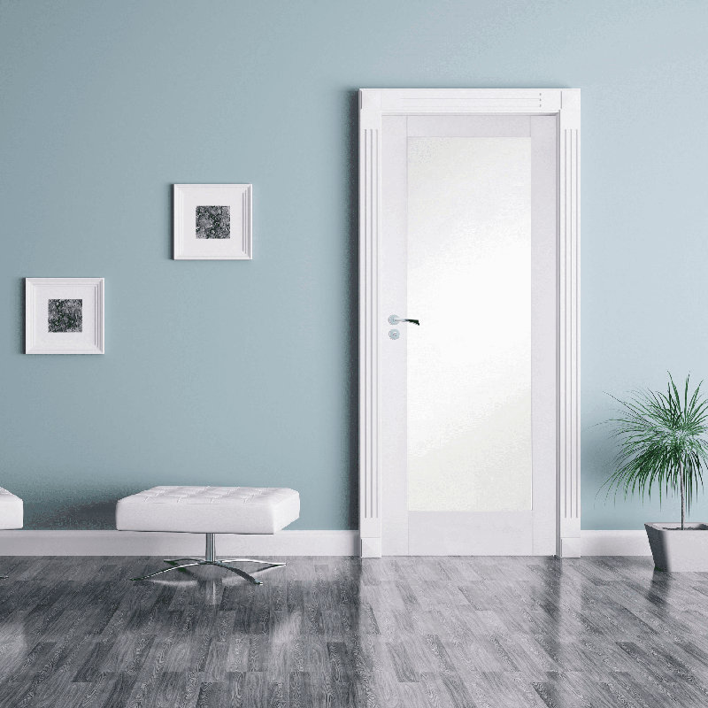 Gannyn Shaker Glass Internal Door, 198.1cm H x 61cm W x 3.5cm D