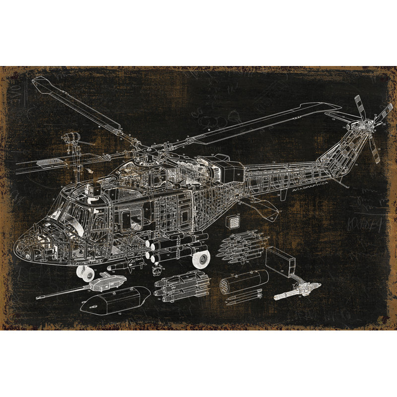 Old Drawing 12 - Wrapped Canvas Print, 20cm H x 30cm W x 3.8cm D