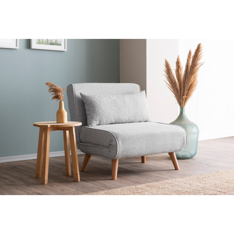 Allinson 80cm Upholstered Futon Chair, Grey