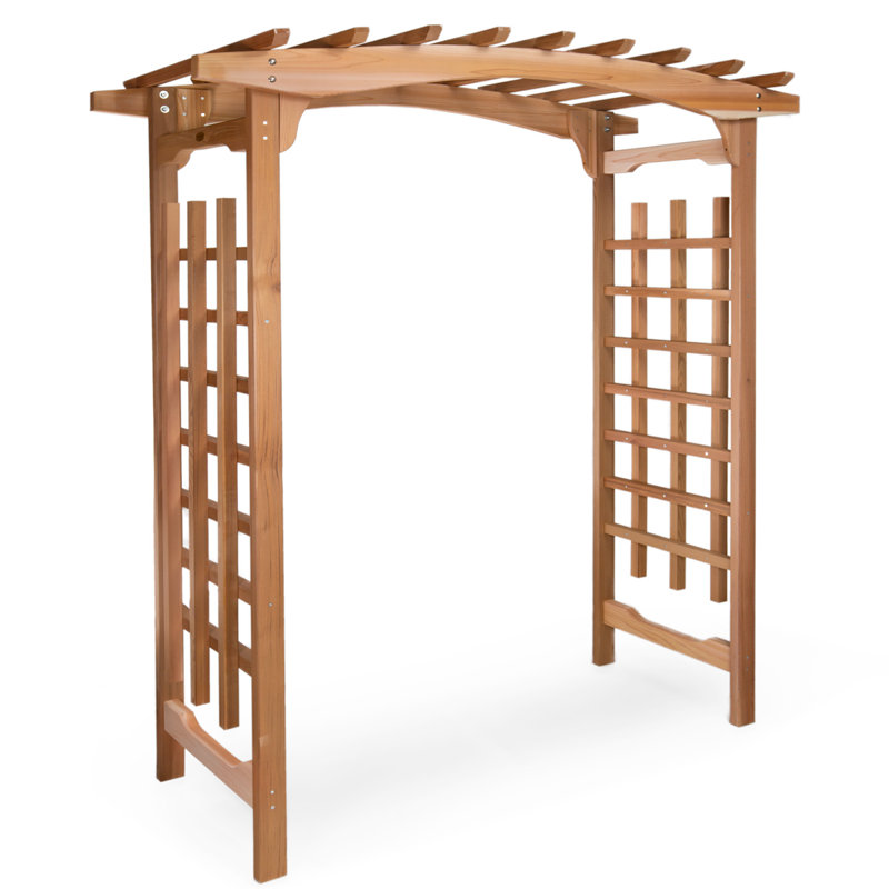 Pagoda 71" W x 36" D  Solid Cedar Wood Arbor in Natural