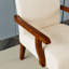 Ensemble de 2 fauteuils d'appoint en tissu avec table ronde en bois - des sièges confortables et élégants pour toute pièce