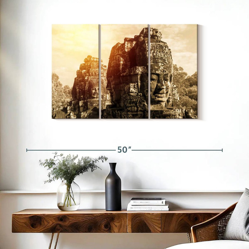Adella, visages du temple Bayon, H 24 po x l 38 po