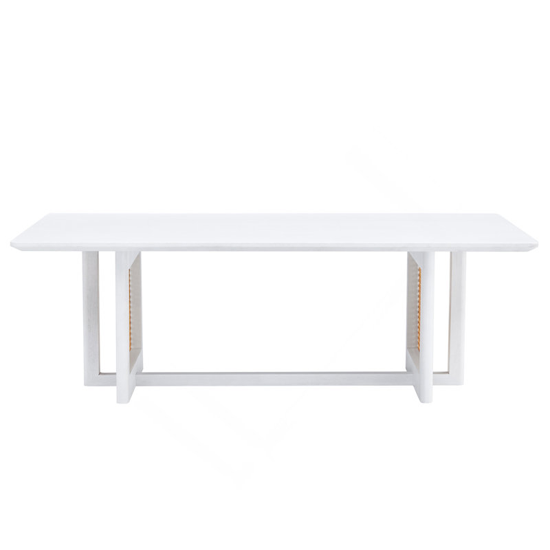 Table de salle à manger Freidin, Blanc, H 15,7 po x L 47,2 po x l 23,6 po