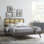 Lit plateforme en bois et canne Modway Sidney